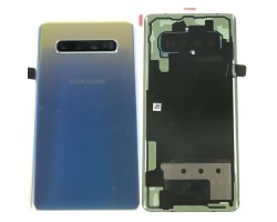 Hátlap Samsung Galaxy S10 Plus (SM-G975), akkufedél + ragasztóval GH82-18406G ezüst (rendelésre)